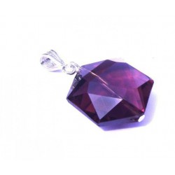 Hexagon Purple Andara Crystal Pendant